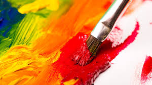 paint on a paint brush 